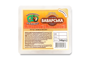 Ковбаса нарізка Салямі Баварська Укрпромпостач-95 в/к 1c лоток 140г