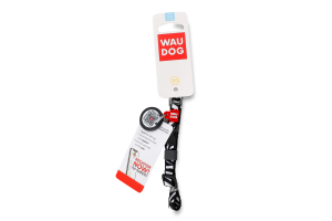 Нашийник д/котів та дрібних порід собак Зебра з QR адресником нейлон пластиковий фастекс р.XS 10мм L20-30см WauDog