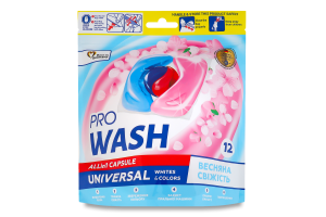 Засіб для прання в капсулах Весняна свіжість Universal Pro Wash 12х21г