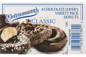 Entenmann's Classic Chocolate Lover's Variety Pack Donuts - 8 CT