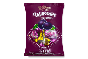 Цукерки Українська Зірка 200 г Чорнослив з горіхом