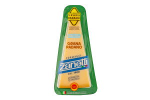 Сир 32% твердий безлактозний Grana Podano Zanetti в/у 0.2кг