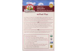Dr. McDougall's Thick Cut Organic Old Fashioned Oatmeal Milled Flax Packets - 6 CT