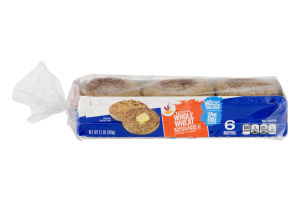 Ahold 100% Whole Wheat English Muffins - 6 CT