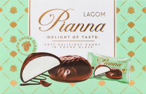 Цукерки Pianna з ароматом пломбіру глазуровані 200г Lagom
