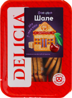Печенье сахарное со вкусом вишни Шале Delicia лоток 250г