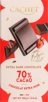 Шоколад екстра чорний 70%какао 100г Cachet