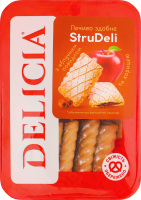 Печиво здобне з яблучним повидлом та корицею StruDeli Delicia лоток 150г