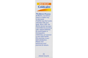 Boiron Coldcalm Homeopathic Medicine Cold Relief Quick Dissolving Tablets - 60 CT