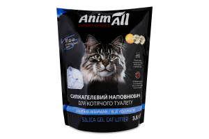 Наполнитель для кошачьего туалета силикагелевый Голубой аквамарин AnimАll 3.8л
