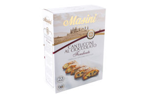 Печиво класичне тосканське мигдальне з шоколадною крихтою Cantuccini al Cioccolato Masini к/у 200г