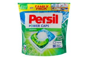 Засіб миючий для прання білих та світлих речей у капсулах Universal Power caps Deep clean Persil 100х14г