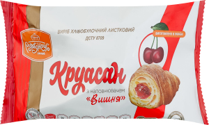 Круасан з наповнювачем Вишня Рум'янець м/у 65г