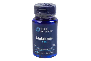 Добавка диетическая вегетарианские капсулы 1мг Мелатонин Life Extension 60шт
