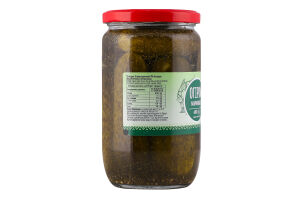 Огурцы маринованные пастеризованные Хуторок 1с с/б 680г