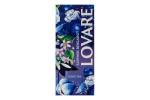 Бленд чаю чорного цейлонського та кенійського байхового дрібного з пелюстками квітів Sapphire bergamot Lovare к/у 24х2г