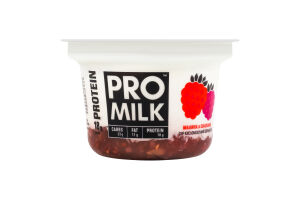 Сир кисломолочний 6.2% зернистий з наповнювачем Малина зі злаками Protein Pro Milk ст 180г