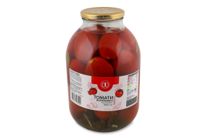 Томати консервовані з зеленню 3000мл скло ТМ "1"