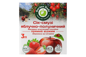 Сік-смузі яблучно-полуничний Garden Gadz к/у 3л