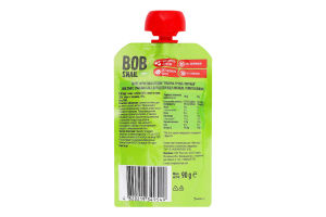 Пюре фруктово-ягодное для детей от 6мес гомогенизированное Яблоко-груша-черника Baby Bob Snail д/п 90г