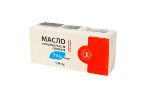Масло 73% солодковершкове Селянське ТМ "1" м/у 400г