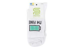 Шкарпетки Premier socks Bye-I'm fine білий р.23-25
