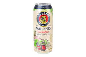 Пиво 0.5л 5.5% Weissbier Paulaner ж/б