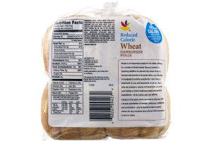 Ahold Reduced Calorie Wheat Hamburger Rolls - 8 CT
