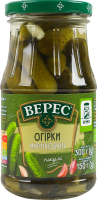 Огірки мариновані слабокислі стерилізовані Верес с/б 300г
