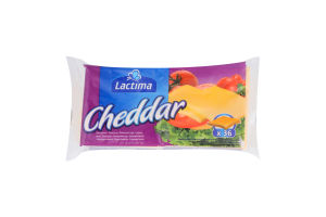 Сир плавлений 36.2% скибочки Чеддер Lactima м/у 36x16.67г