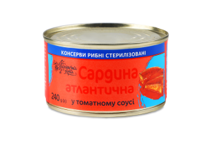 Конс Сардини Українська зірка 240 г з/б т/с