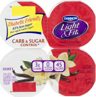 Dannon Light & Fit Lowfat Yogurt Vanilla - 4 PK