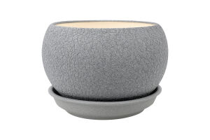 Горщик д/квітів Куля шовк 1,4л металік 12,5см Оріана