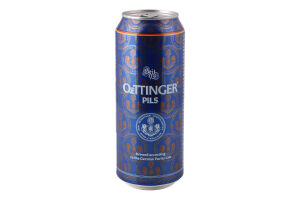 Пиво 0.5л 4.7% світле фільтроване пастеризоване Pils Oettinger з/б