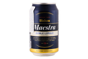 Пиво 330мл 7.5% світле фільтроване пастеризоване Maestra Mahou з/б
