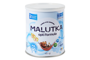 Смесь молочная сухая для детей от 6мес 2 Opti Formula Malutka ж/б 400г