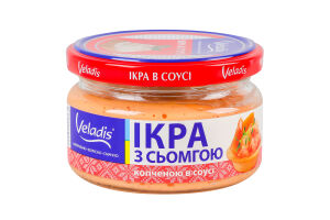 Ікра атлантичних риб з сьомгою копченою в соусі Veladis c/б 160г