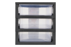 Органайзер граніт/прозорий на 3ящики універсальний Алеана