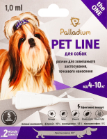 Краплі д/собак від 4 до 10кг Пет Лайн Зе Ван протипаразитні 1мл Палладіум