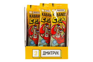 Снеки м'ясні з м'ясом птиці зі смаком краба Кабаноси Дмитрук в/к м/у 60г