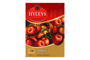 Чай чорний цейлонський байховий суцільнолистовий з додаванням рослинної сировини Яблуко Hyleys к/у 100г