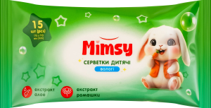 Серветки вологі Mimsy дитячі
