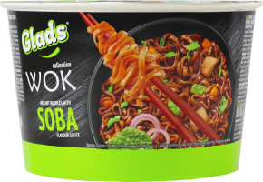 Локшина швидкого приготування з соусом Соба Wok Glads ст 95г
