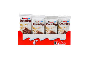 Шоколад молочный с молочной начинкой и злаками Country Kinder м/у 23.5г