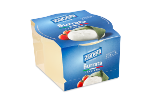 Сир 50% тягучий з начинкою із страчатели Burrata Zanetti ст 100г