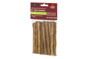 Champion Breed 5" Slim Twists For Small Dogs Rawhide Treats - 20 CT