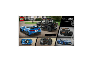 Конструктор для дітей від 10років №77264 Jaguar F-type&Land Rover defender classic Speed champions Lego 740ел