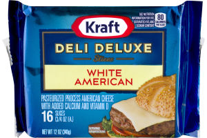 Kraft Deli Deluxe White American - 16 CT
