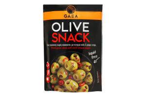 Оливки Gaea зелені з чилі та чорним перцем