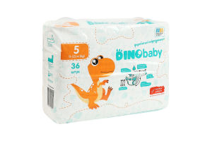 Підгузники для дітей 11-25кг 5 Dinobaby 36шт